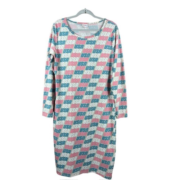 Lularoe Dresses & Skirts - Lularoe Debbie Women's Long Sleeve USA Dress